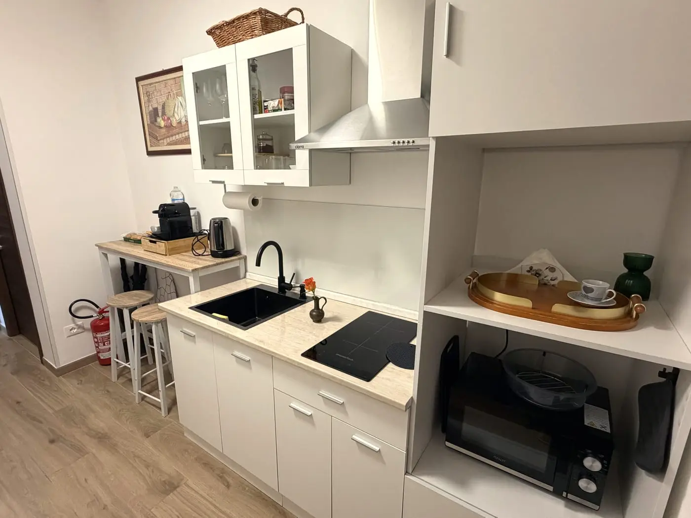 The shared kitchen at The Moment, Bergamo