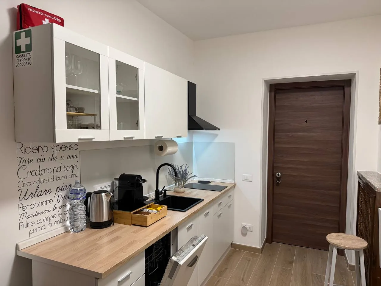 The shared kitchen at The Moment, Bergamo