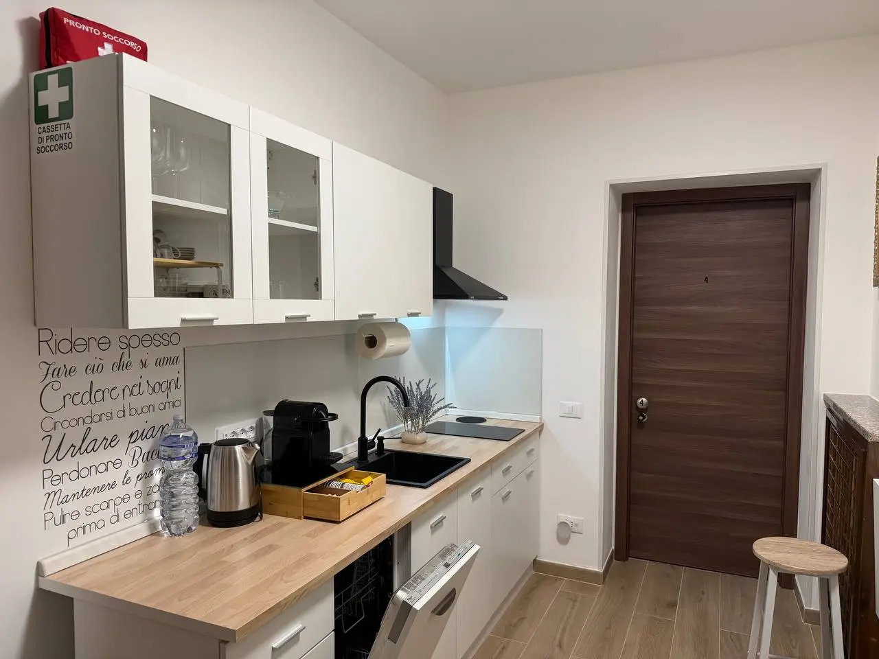 The shared kitchen at The Moment, Bergamo
