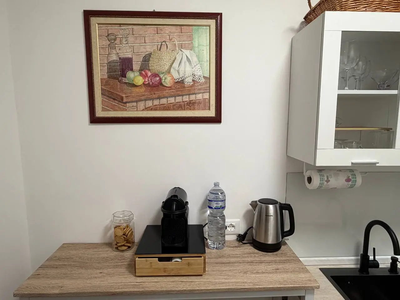The shared kitchen at The Moment, Bergamo