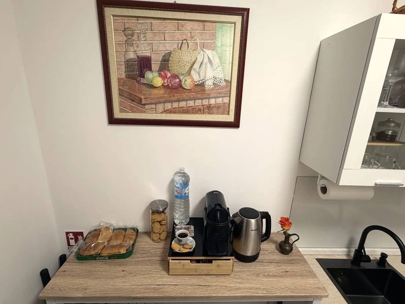 The shared kitchen at The Moment, Bergamo