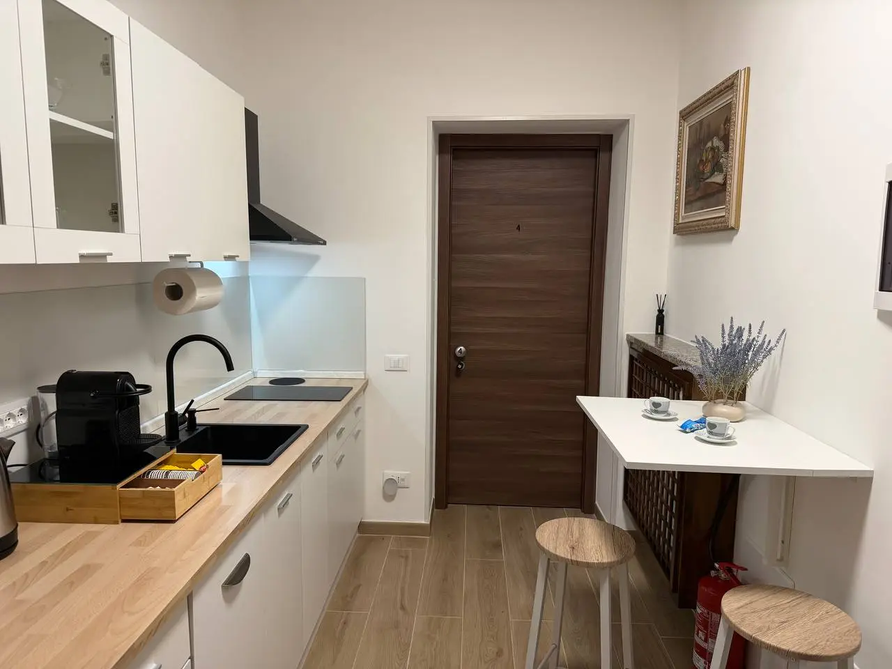 The shared kitchen at The Moment, Bergamo