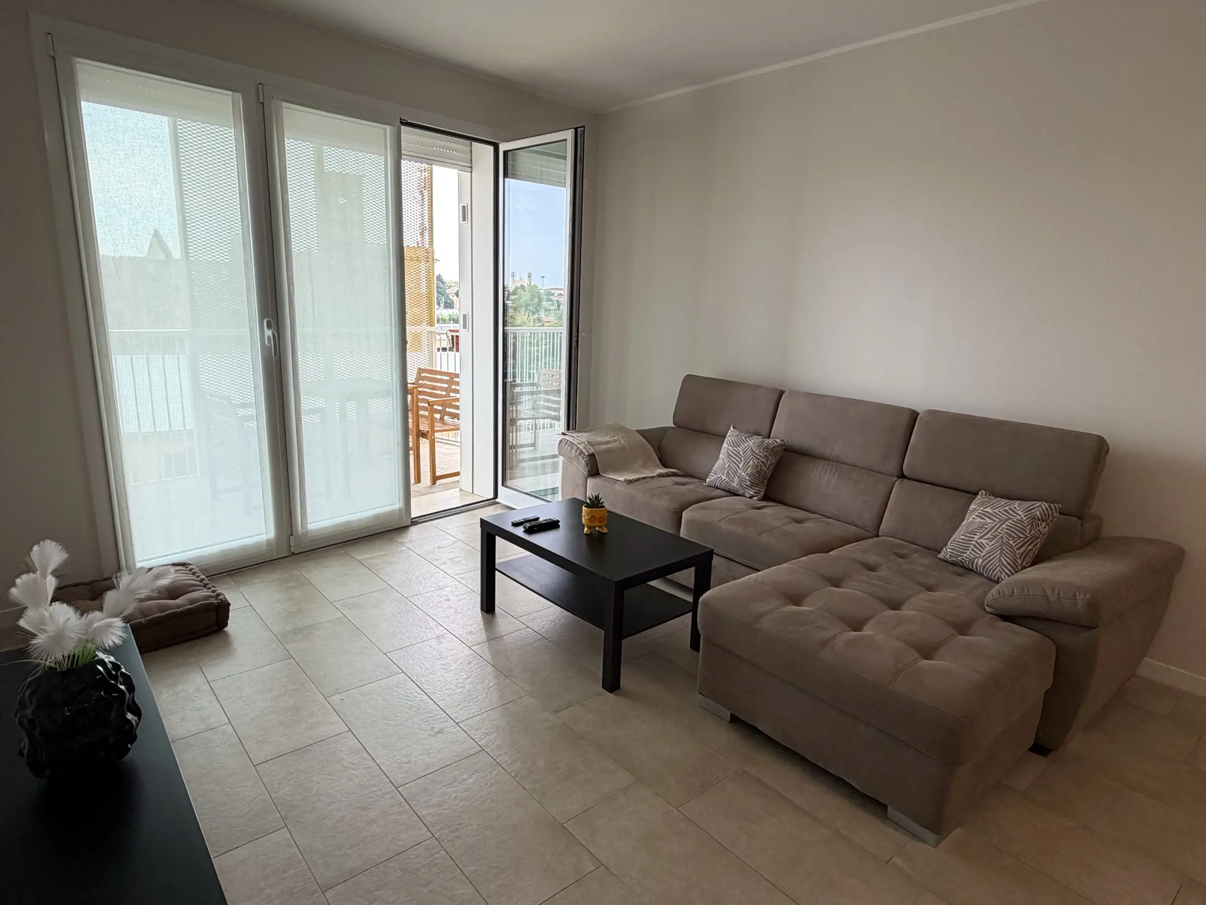 Living room with the kitchen
