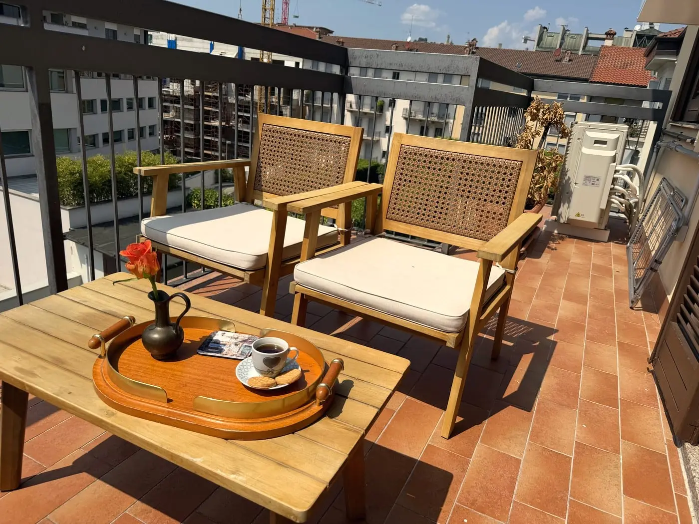 The terrace at The Moment, Bergamo