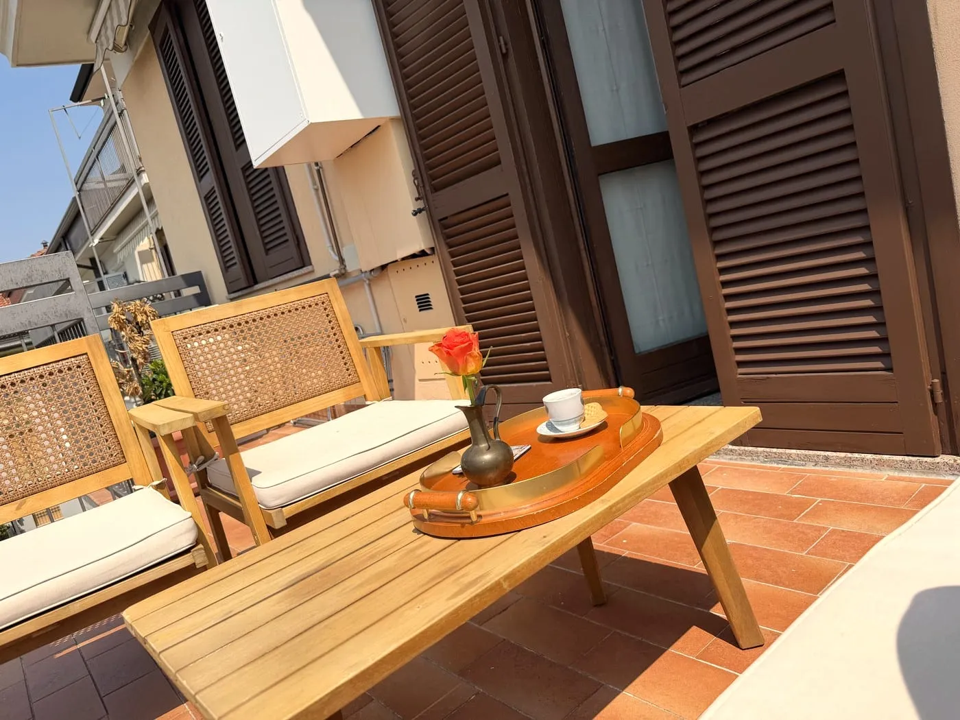 The terrace at The Moment, Bergamo
